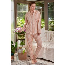Zeyland Kadın Gömlek Yaka Düğmeli Pijama Takımı