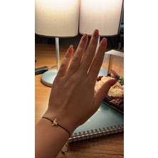 Seard El Yapımı Gold Siyah Flamingo Ayarlanabilir Bileklik