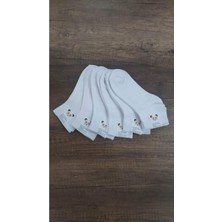 Leement Socks Çocuk 6 Çift Pamuklu Beyaz Patik Çorap