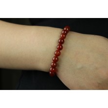 Kendin Gibi Kırmızı Akik Taşı Doğal Taş Bileklik – 8 mm