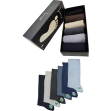 Leement Socks Erkek 6 Çift Dikişsiz Bambu Klasik Çorap