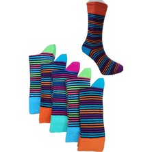 Leement Socks Unisex 5 Çift Renkli Pamuklu Çorap