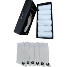Leement Socks Erkek Pamuklu 6 Çift Düz Burun Dikişsiz Klasik Çorap