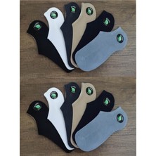 Leement Socks Unisex 12 Çift Bambu Dikişsiz Sneakers Çorabı