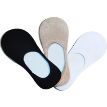 Leement Socks 3'Lü Bambu Slikonlu Babet Görünmez Çorap