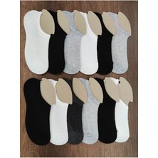 Leement Socks 12 Çift Pamuklu Snekers Sıfır Boy Üstü Hava Alan Delikli Örgü