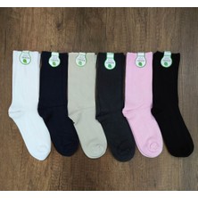 Leement Socks Kadın 6 Çift Bambu Soket Çorap Dikişsiz Burun Yumuşak Dokulu