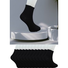 Leement Socks Dikişsiz 12 Çift Düz Orta Konç Spor Çorap