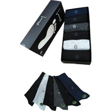 Leement Socks Erkek Bambu Desenli 6 Çift Seri Soket Çorap