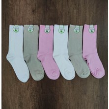 Leement Socks Kadın 6 Çift Bambu Soket Çorap Dikişsiz Burun Yumuşak Dokulu