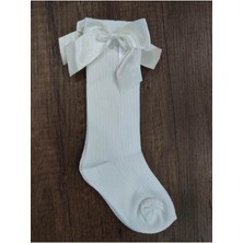 Leement Socks Kız Çocuk 3 Çift Aksesuarlı Fiyonklu Pamuklu Diz Altı Çorap