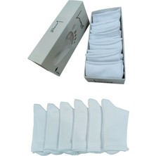 Leement Socks Kadın  Pamuklu 6 Çift Düz Burun Dikişsiz Lastiksiz Çorap