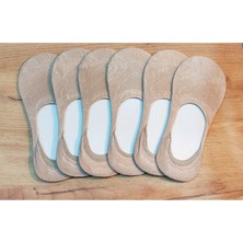 Leement Socks 6'Lı Bambu Slikonlu Babet Görünmez Çorap