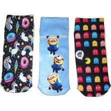 Leement Socks 3'Lü Dijital Baskılı Karakterli Patik