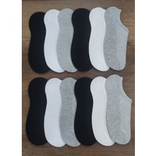 Leement Socks Kadın 12 Çift Pamuklu Sıfır Konç Sneakers Çorap