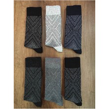 Leement Socks Erkek Kalın Lamswooll Jakar Desenli 6 Çift