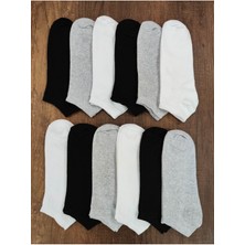 Leement Socks Kısa Patik Çorap 12 Çift Pamuklu
