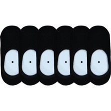 Leement Socks Çocuk Babet Çorap 6 Çift Penye Pamuklu Burun Dikişsiz Slikon Bantlı Görünmez Çorap