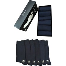 Leement Socks Erkek Pamuklu 6 Çift Düz Burun Dikişsiz Klasik Çorap