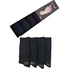 Leement Socks Erkek Bambu Dikişsiz Çorap 4 Çift Klasik