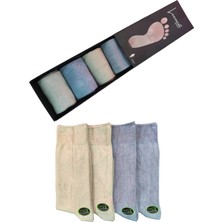 Leement Socks Erkek Bambu Dikişsiz Çorap 4 Çift Klasik
