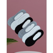 Leement Socks Kadın 6 Çift Jakarlı Örme Dantel Biyeli Babet Çorap