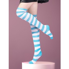 Leement Socks Kadın Diz Üstü Şık Pamuklu Çorap