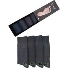 Leement Socks Erkek Bambu Dikişsiz Çorap 4 Çift Klasik