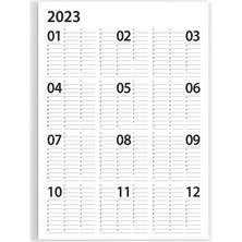 Bi'aldım 2024 Yıllık Planlayıcı Duvar Takvim Siyah Yearly Wall Planner 50 x 70 cm Boy