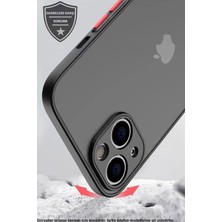 Case World Caseworld Apple iPhone Se 3 2022 Kılıf Kılıf Kamera Korumalı Silikon Kenarlı Renkli Düğmeli Arkası Mat Arka Kapak - Siyah