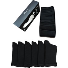 Leement Socks Erkek Pamuklu 6 Çift Düz Burun Dikişsiz Lastiksiz Çorap