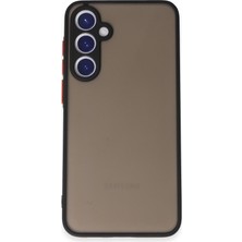 Case World Caseworld Samsung Galaxy S23 Plus Kılıf Kamera Korumalı Silikon Kenarlı Renkli Düğmeli Arkası Mat Arka Kapak - Siyah