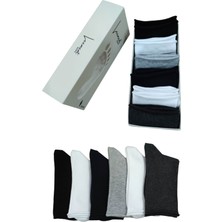 Leement Socks Kadın Pamuklu 6 Çift Düz Burun Dikişsiz Lastiksiz Çorap