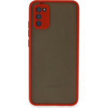 Case World Caseworld Samsung Galaxy S20 Fe Kılıf Kamera Korumalı Silikon Kenarlı Renkli Düğmeli Arkası Mat Arka Kapak - Kırmızı