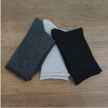 Leement Socks 3 Çift Lastiksiz Çorap Burun Dikişsiz Pamuklu Seri Füme