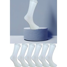 Leement Socks 6 Çift Lastiksiz Çorap Burun Dikişsiz Pamuklu Seri Beyaz