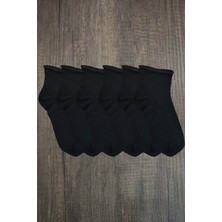 Leement Socks Kadın Burun Dikişsiz 6 Çift Orta Konç Penye Pamuklu Lastiksiz Çorap