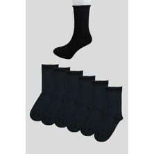 Leement Socks Erkek 6 Çift Pamuklu Lastiksiz Çorap Dikişsiz Burun