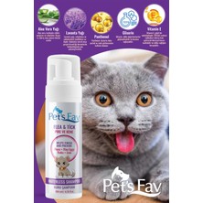 Pets Fav Kedi Bit Pire Kene ve Parazit Önleyici Kuru Köpük Şampuanı