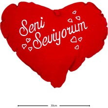 Angel Of Life Seni Seviyorum Kalpli Yastık (30 cm No:5 )