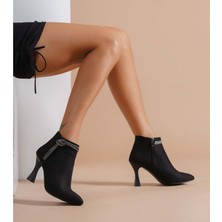 Kocamanlar Feles Püskül Taş Detaylı Bootie Klasik Kadın Bot