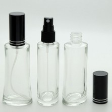 D&B Boş Parfüm Şişesi 100 ml (5 Adet) Siyah Kapak Metal Valf Eyfel Boş Şişe