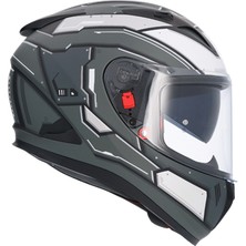 Shıro Fullface 3153 SH-605SV Shadow Tıtan Mecha Black/gray Sun Vizor (Güneş Gözlüklü) Motosiklet Kaskı