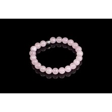 Kendin Gibi Pembe Kuvars Doğal Taş Bileklik – 8 mm