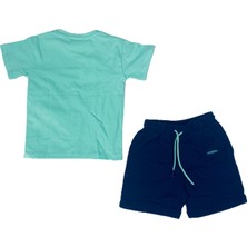 Unsea Erkek Çocuk Koala Baskılı Mint T-Shirt Bağcıklı Lastikli Şort İkili Takım