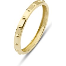 Kairos Jewelry 14 Ayar Altın Mini Buton Yüzük KRS114-14GR