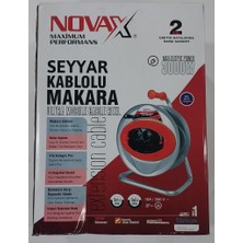 Novax 4lü Grup Makaralı Uzatma Kablo 3x2.5 30MT