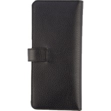 Karalı Deri Unisex Portföy Cüzdanı  Siyah BC414-01