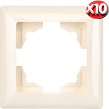 Günsan Elektrik Günsan Visage Tekli Çerçeve Krem 10 Adet