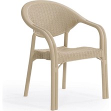 Rattan 4'lü Bambu Bahçe&balkon,teras Sandalye